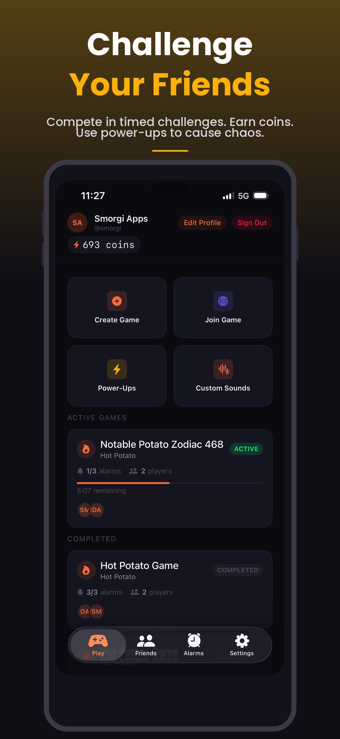 Smorgi Challenge App Preview